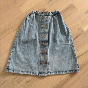 Piupiuchick Washed Blue Denim Skirt Size 14